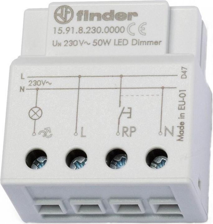 Actual product image Finder Current impulse relay with dimmer, 230 VAC 100 W
