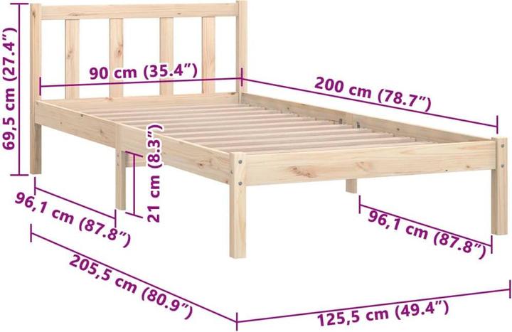 Image du produit vidaXL Tiziana (90 x 200 cm)