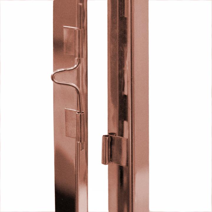 Actual product image Mojawo Set of 3 stainless steel garden lanterns copper-coloured rose gold 30/40/53cm (30, 40, 3 x)