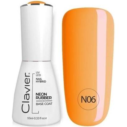 Clavier, Smalto per unghie, Luxury Nail Neon Gomma Base N06 10Ml (Base Coat)