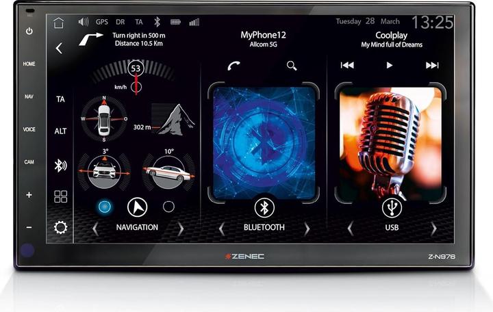 Zenec Z-N976 - Autoradio - 2DIN autoradio - 9 inch touchscreen - Draadloos wireless Apple Carplay en Andro (Android Auto, Apple Carplay)