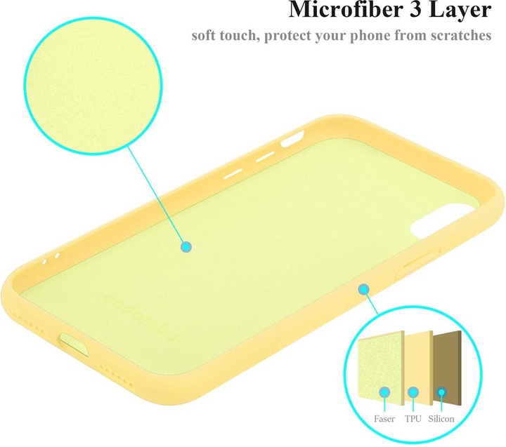 Actual product image Cadorabo TPU Liquid Silicone Case Cover (Apple iPhone X)