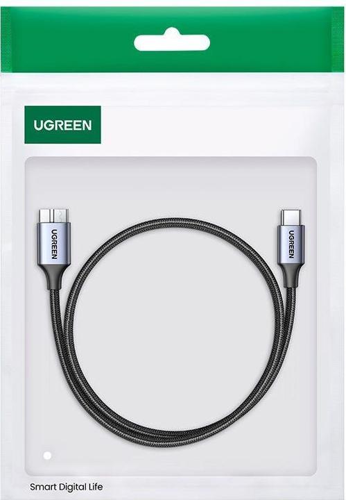 Productafbeelding Ugreen Kabel USB-C naar Micro USB 15231, 0,5m (space grijs) (0.50 m, USB 3.2 Gen 1)