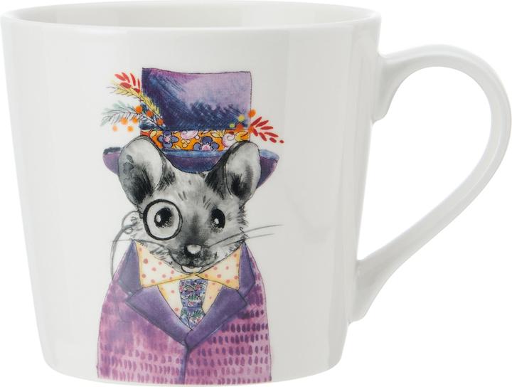 Mikasa Tipperleyhill Mouse Print Porcelain Mug, 380ml (380 ml)