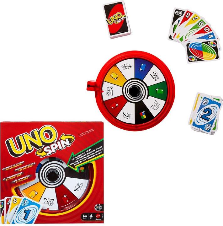 Actual product image Mattel Games UNO Spin (Multilingual, 2 - 10 Players)