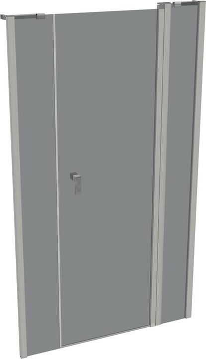Actual product image Hüppe Design pure 4-corner swing door with fixed segment and side panel in niche, width:110cm height:190cm (200 cm, 110 cm, 190 cm)