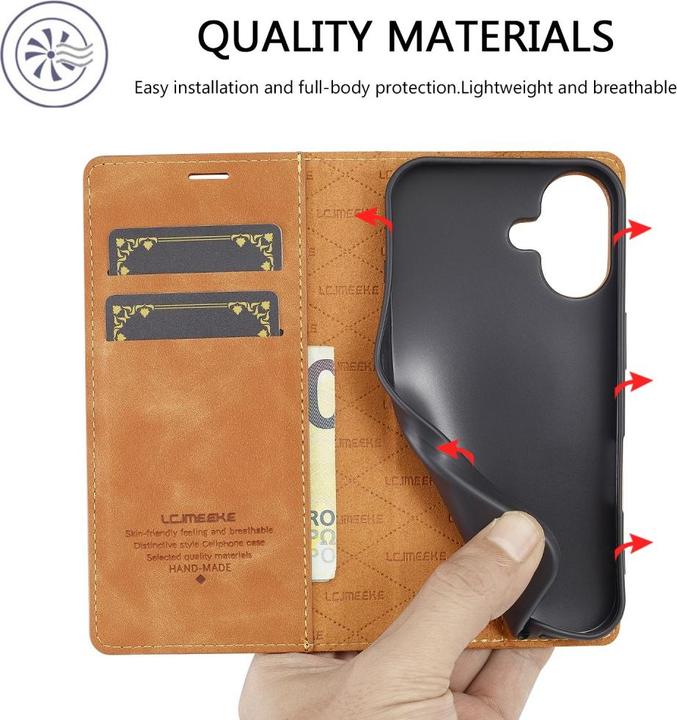 Produktbild Ueli Express Leder Buch Etui Tasche mit Kartenfach (Apple iPhone 16)