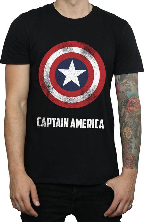 Immagine prodotto Maglietta Capitan America Shield Text Uomo (S)