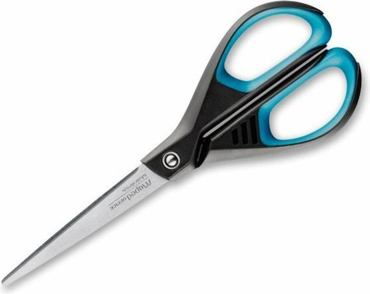 Image du produit Magni Maped M468210 - Ciseaux Essentials Soft symétrique, 17 cm, noir/bleu (17 cm)