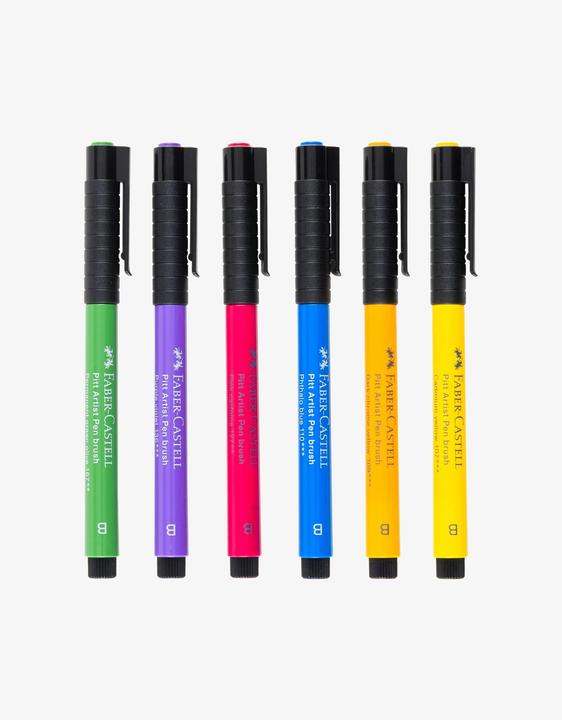 Produktbild Faber-Castell Pitt Artist Pen (Mehrfarbig, Basic, 6 x)