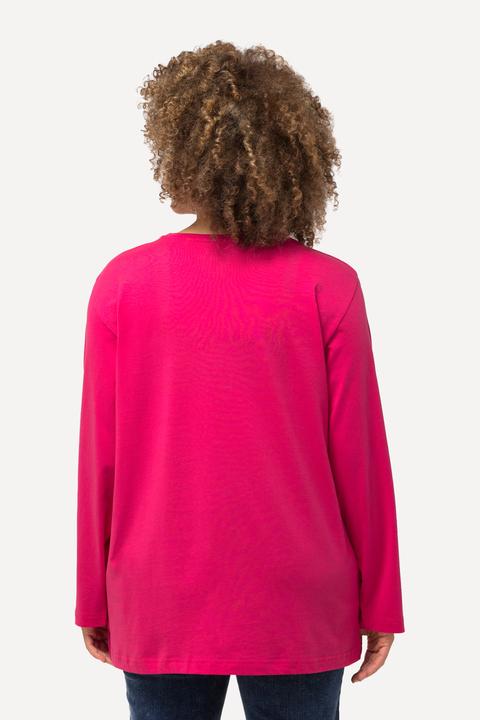 Produktbild Ulla Popken Shirt, V-Ausschnitt, Relaxed, Langarm (68)