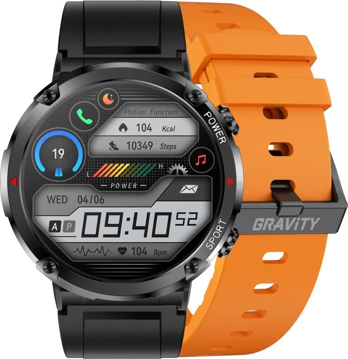 Produktbild Gravity GT21-2 Smartwatch + orangefarbenes Silikonarmband