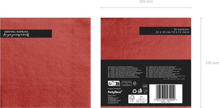 Produktbild Partydeco Servietten (20 x, 33 x 33 cm)