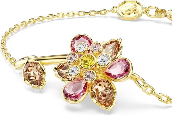 Immagine prodotto Swarovski Idyllia Armband Verschiedene Schliffe Blume Mehrfarbig Goldlegierungsschicht (20 cm, Metallo Swarovski)