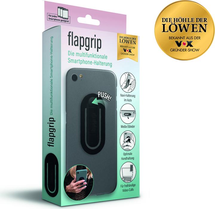 Actual product image Die Höhle der Löwen flapgrip smartmobile holder