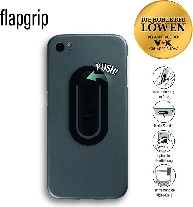 Actual product image Die Höhle der Löwen flapgrip smartmobile holder
