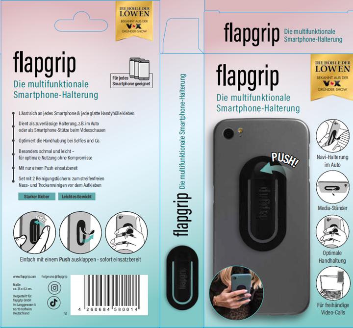 Actual product image Die Höhle der Löwen flapgrip smartmobile holder