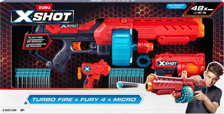Actual product image Zuru Excel Combo Pack Turbo Fire + Fury 4 + Micro Launcher