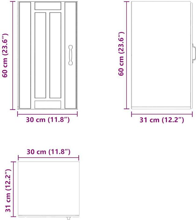 Immagine prodotto vidaXL Madlene (30 x 31 x 60 cm)