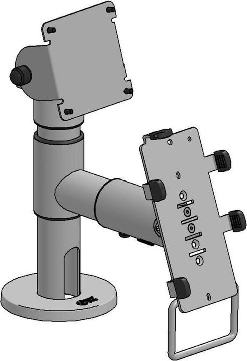 Ergonomic Solutions Pole VESA 75 Screen C&P on Arm (Rod)