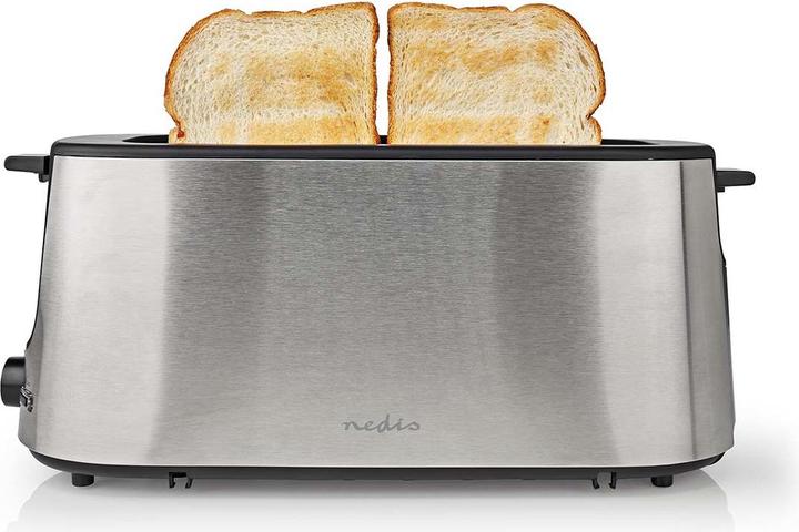 Image du produit Nedis Grille-pain Acier inoxydable Série 1 Fentes Niveaux de brunissage : 6 Fonction décongélation