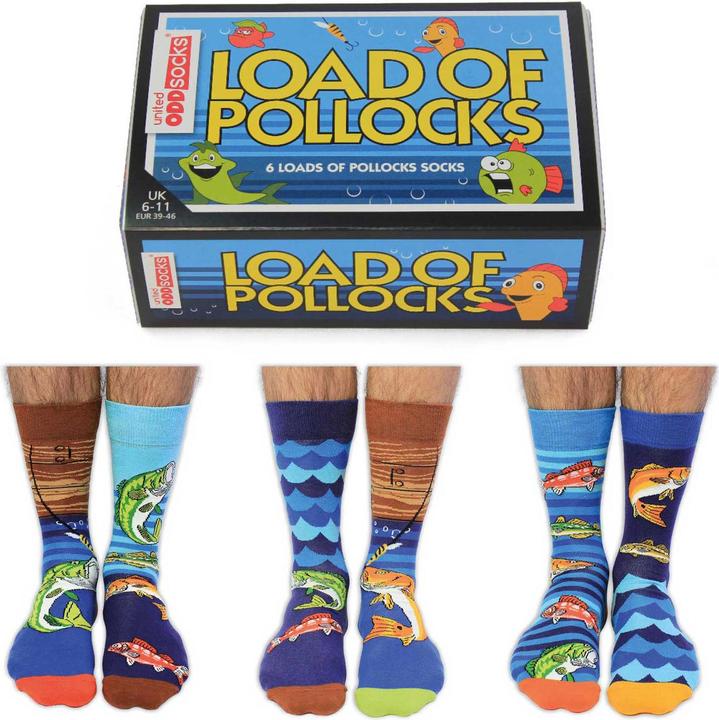Actual product image United Oddsocks Loads of pollocks (pack of 3, 39 - 46)