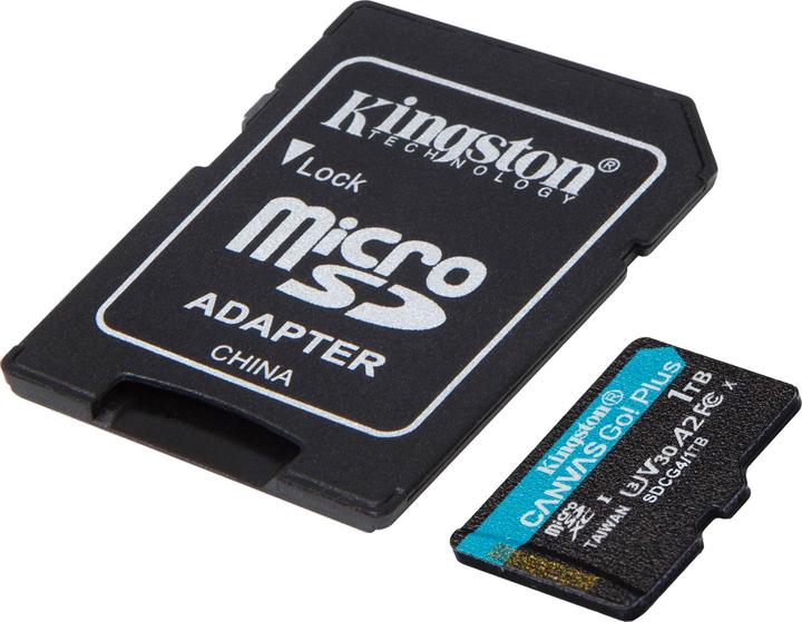 Produktbild Kingston Card Canvas Go Plus MicroSD +ADP 1TB (1000 GB, microSDXC, U3, UHS-I)