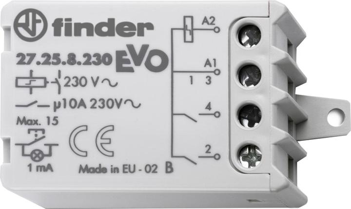 Produktbild Finder Stromstoss-Schalter Unterputz 1 St. 27.25.8.230.0000 2 Schliesser 230 V/AC 10 A 2300 VA