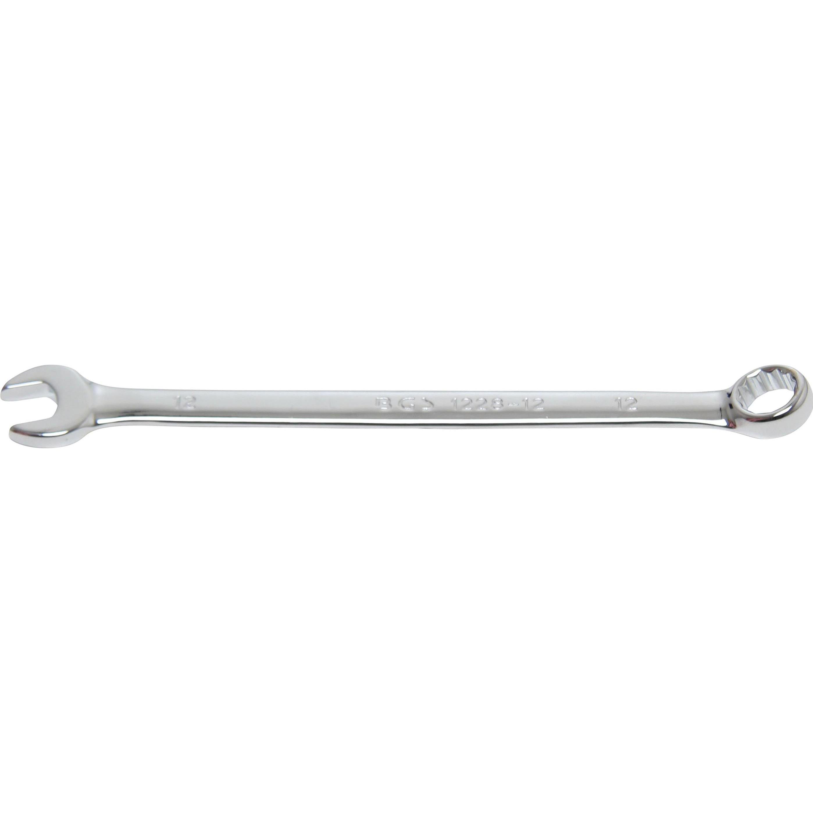 BGS, Schraubenschlüssel, Maul-Ringschlüssel extra lang SW 12 mm (12 mm)