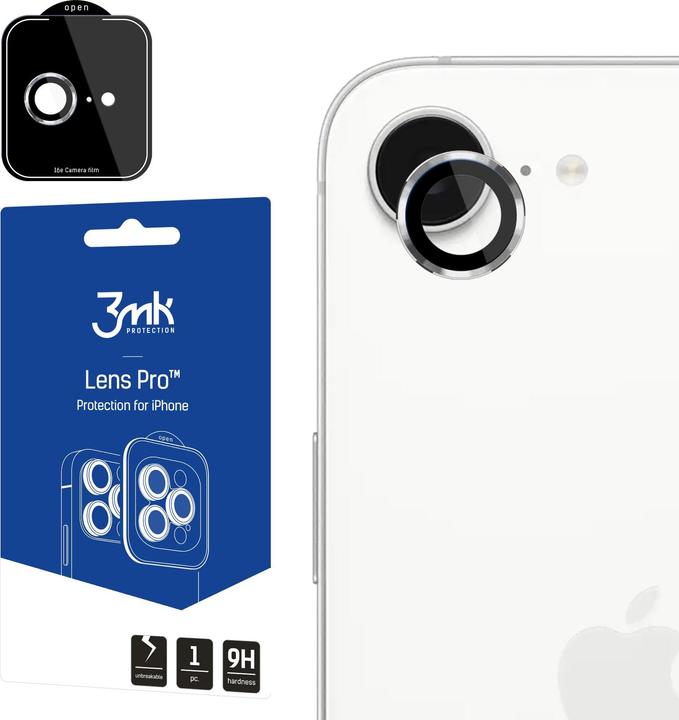 Produktbild 3MK Tempered Glass for Camera Lens Lens Protection Pro Silver for Apple iPhone 16e (Oppo A16e)