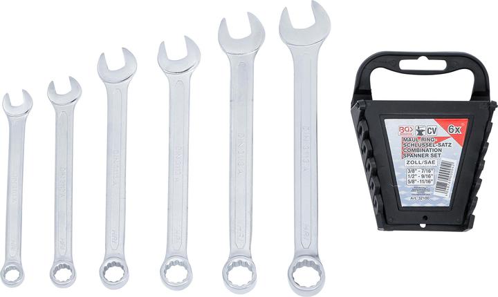 Image du produit BGS Jeu de clés mixtes | Dimensions en pouces | SW 3/8" - 11/16" | 6 pcs. (9/16", 5/8", 3/8", 1/2", 11/16", 7/16")