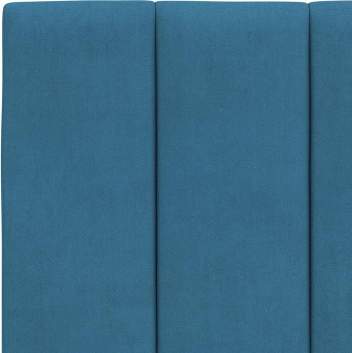Produktbild VidaXL Bett Polsterbett Bettgestell Doppelbett mit Matratze Blau 120x200cm Samt (120 x 200 cm)