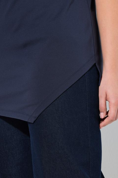 Actual product image Ulla Popken Asymmetric Pointed Hem Tee (58)