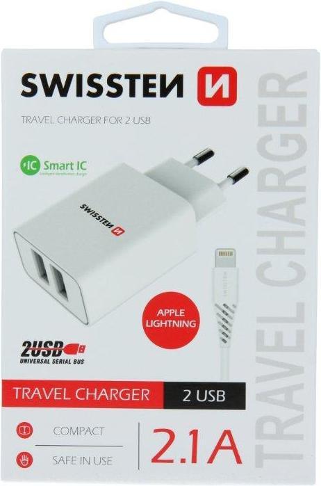 Produktbild Swissten charger 2x USB-A 2.1 A (52451) (10.50 W)