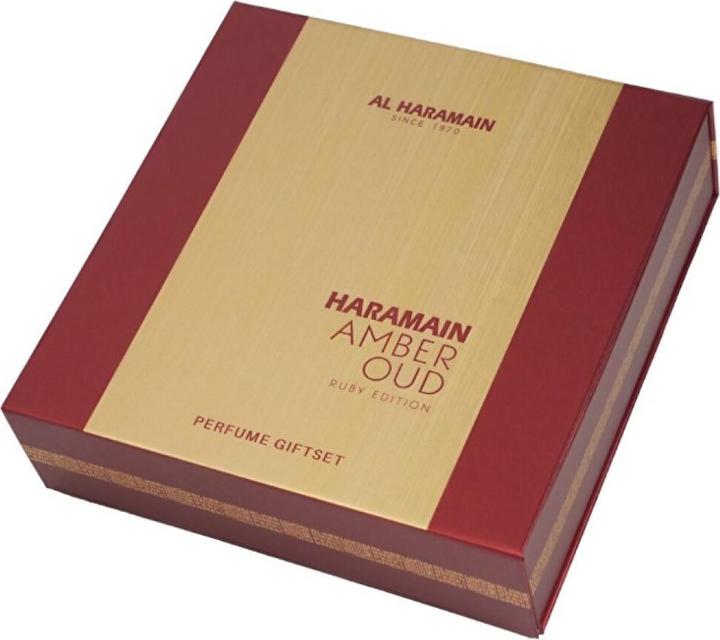Actual product image Al Haramain Amber Oud Ruby Edition Unisex Gift Set (Perfume set)
