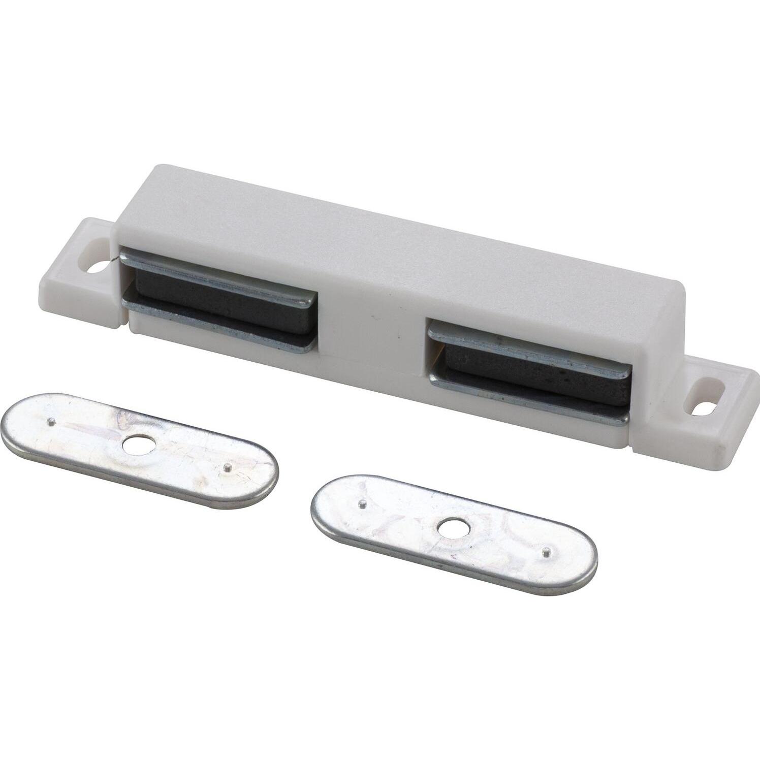 Maco, Möbelausstattung, 4.2 Doppelmagnetschnapper, Haltekraft 4 kg, 1 Loch, Kunststoff weiss