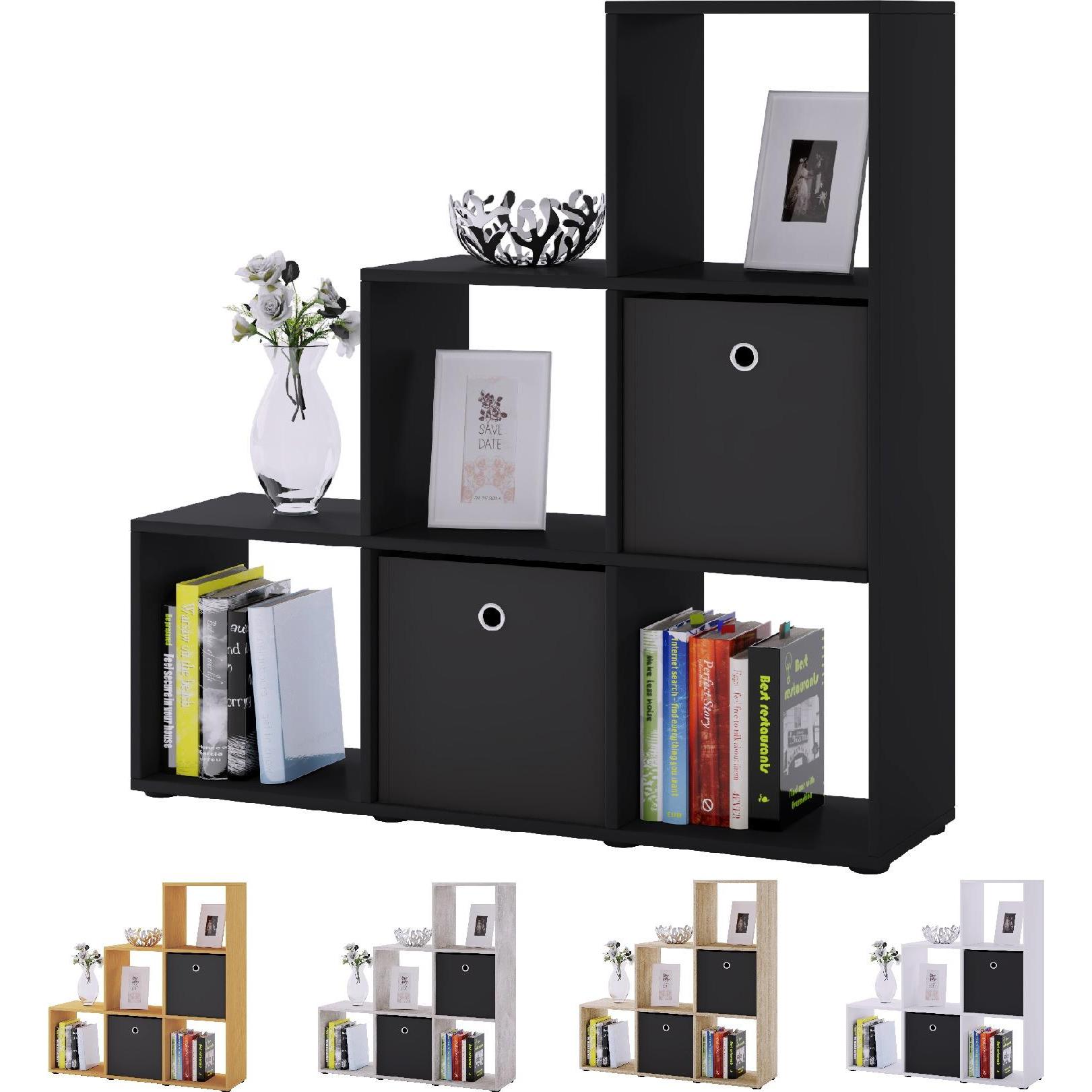 Thumbnail - VCM, Regal, Holz Stand Treppenregal 6 Fächer Nitas (108 x 29 x 105 cm)