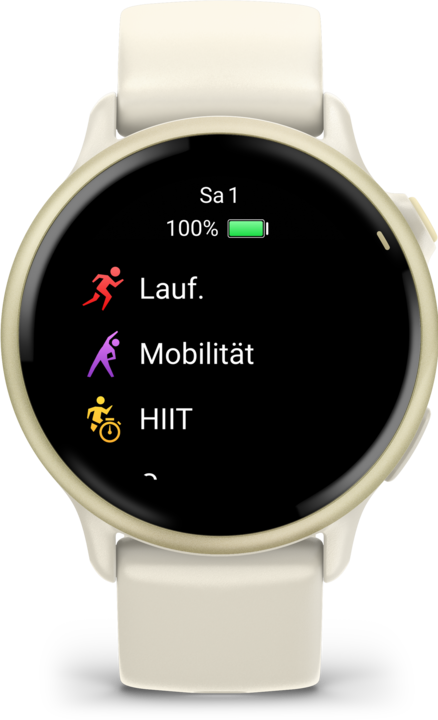 Actual product image Garmin vivoactive 6, GPS, Bone/Lunar Gold, WW (42.20 mm)