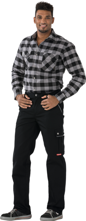 Actual product image Planam Canvas 320 workwear thermal trousers black size 48 (48)