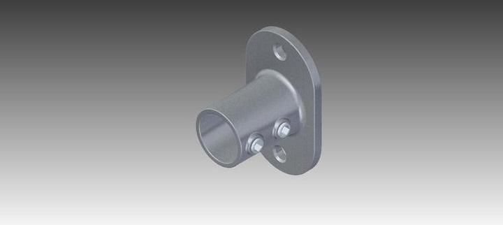 Actual product image Averde Rohrverbinder Boden - Wand - Deckenflansch 1 1/4" (42,4 mm) (Malleable iron, Stainless steel)