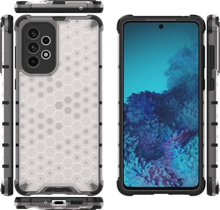 Actual product image Hurtel Honeycomb case armoured cover with a gel frame for Samsung Galaxy A73 transparent (Samsung Galaxy A73 5G)