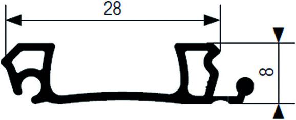 Produktbild Rehau Mittelgriffleiste RAUVOLET E 23 (1 Stk.)