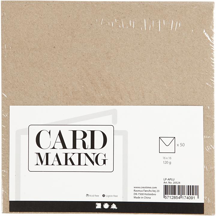 Immagine prodotto Focus Home Interactive Busta 160x160 Marrone 120g 50pz (16 x 16 cm, 50 x)