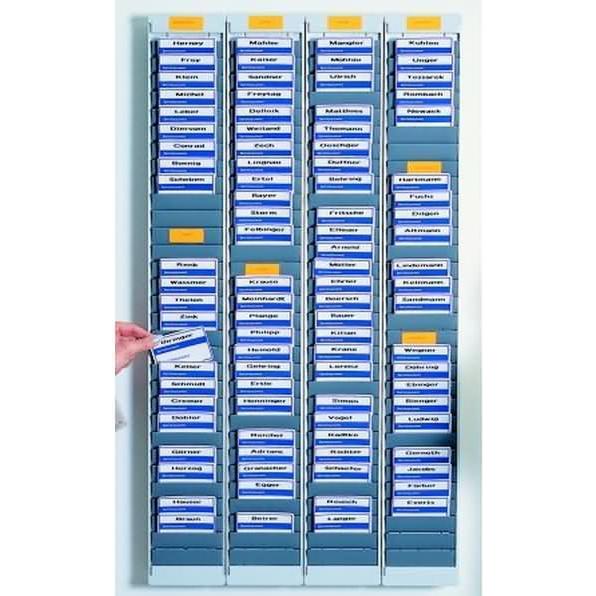 Ultradex, Präsentationstafel, Chipkartentafel C mit 45mm Sichtbereich H590xB115x21mm 09 anthrazit 9 Taschen