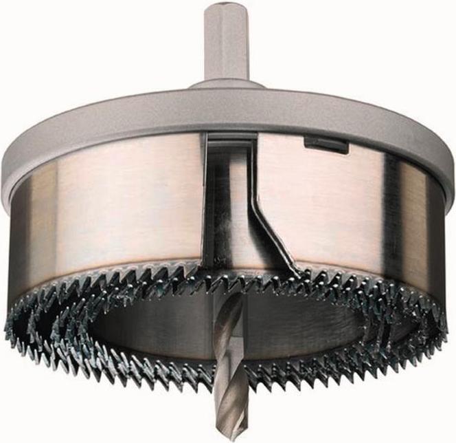 Actual product image kwb Hole saw 68100/depth 32/5 flanges (100 mm, 68 mm, 74 mm, 80 mm, 90 mm)