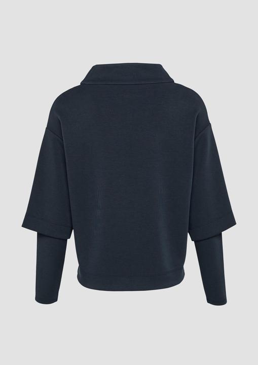Produktbild S.Oliver Sweatshirt Loose Sweatshirt aus Scuba mit überschnittenen Schultern (40)