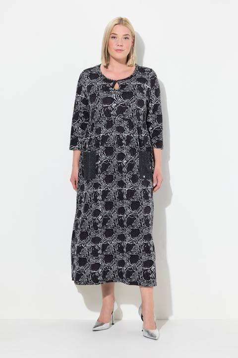 Produktbild Ulla Popken Jerseykleid, A-Linie, Blumendruck (42, 44)