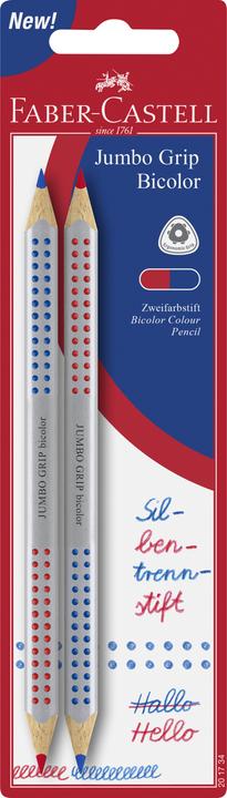 Image du produit Faber-Castell Jumbo Grip Bicolor (Rouge/bleu, 2 x)