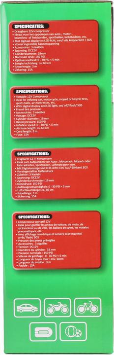 Actual product image ProPlus Compressor 12V 150 psi + accessories portable (0.00 bar, 0 l)
