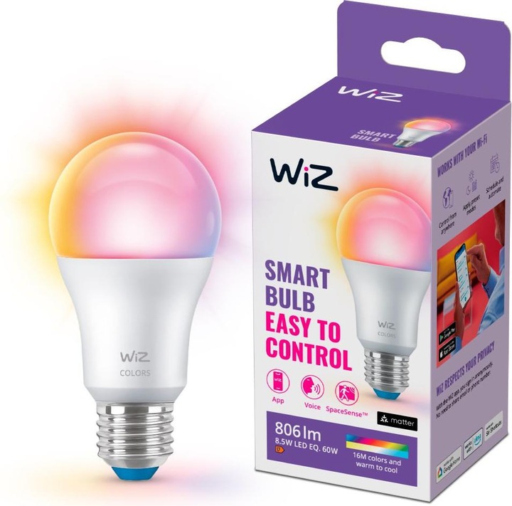 Image du produit WiZ Standard (E27, 60 W, 806 lm, 1 x, F)